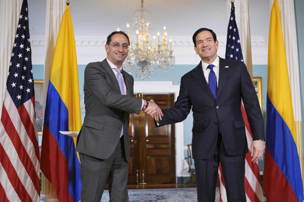 Rubio recibió al vicepresidente electo de Colombia para mostrar respaldo al nuevo Gobierno