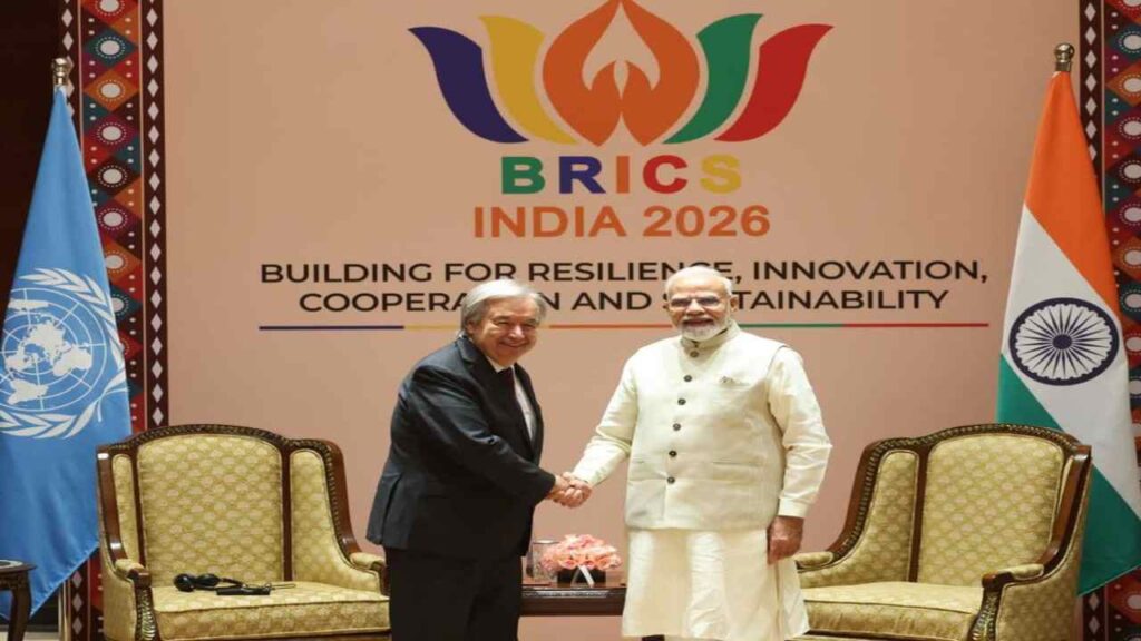Guterres recalcó que «el mundo necesita paz» ante líderes de Rusia e Irán en India